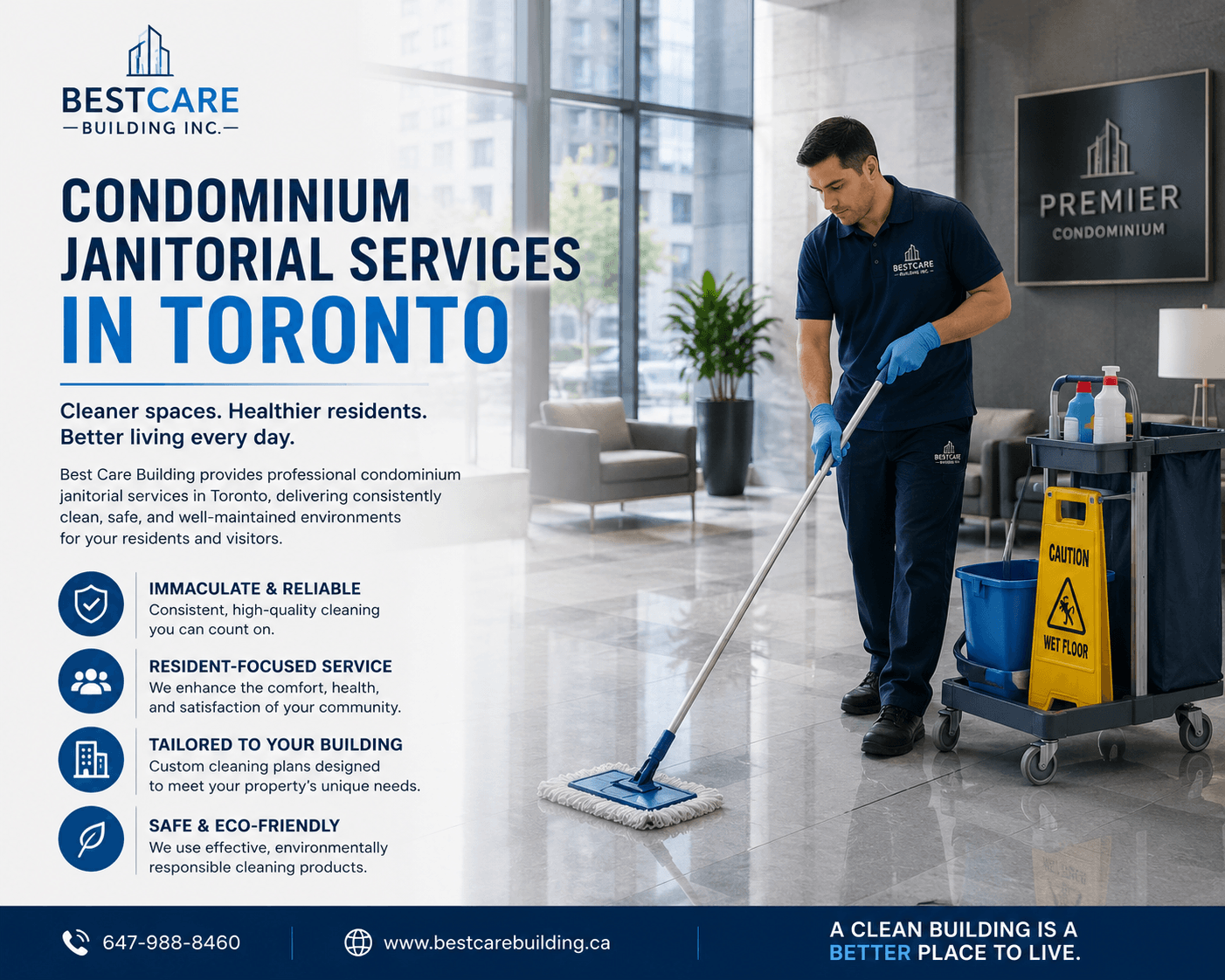 Condominium Janitorial Services Toronto | Best Care Building