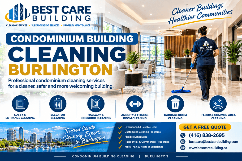 Professional condominium building cleaning Burlington service by Best Care Building