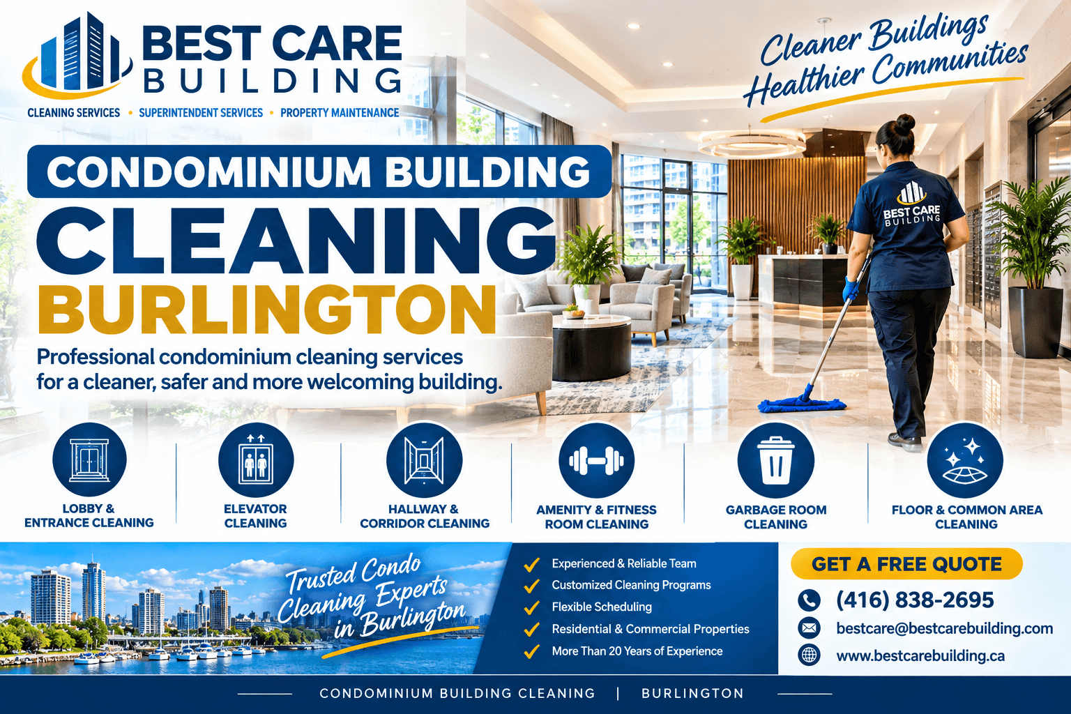 Best Condominium Building Cleaning Burlington | free quote