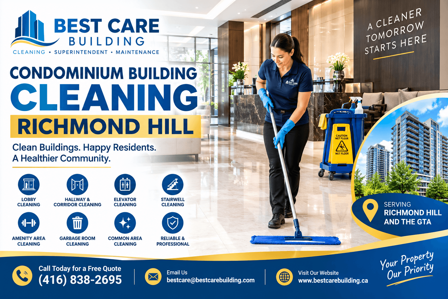 Best Condominium Building Cleaning Richmond Hill | free quote